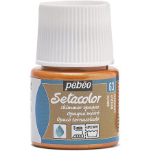 Peinture tissu - Pébéo - Sétacolor opaque moire brique - 45 ml - Effet brillant - Pour divers tissus