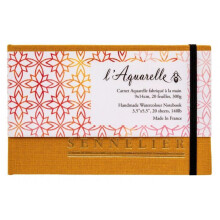 Cuaderno Aquarelle entelado espiral 9 x 14 cm 20 hojas 300g Sennelier