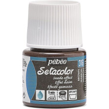 Peinture tissu - PéBéo - Setacolor - Effet daim - Marron - 45 ml