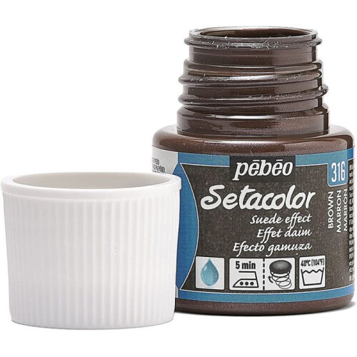 Fabric paint - PéBéo - Setacolor - Suede effect - Brown - 45 ml 2