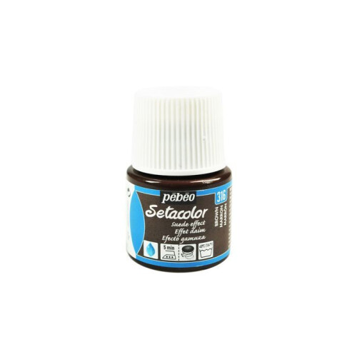 Fabric paint - PéBéo - Setacolor - Suede effect - Brown - 45 ml 1