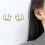 Stud Earrings Shiny Four Claws Earring Gifts 1