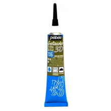 Peinture pour tissu - Pébéo - Setacolor - Tube 20ml - Effet brod perles or - Multicolore
