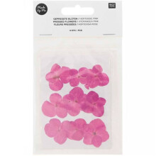 Puristetut kukat - RICO DESIGN - Hortensiat - 9 kpl - Vaaleanpunainen - 2,5 - 3 cm