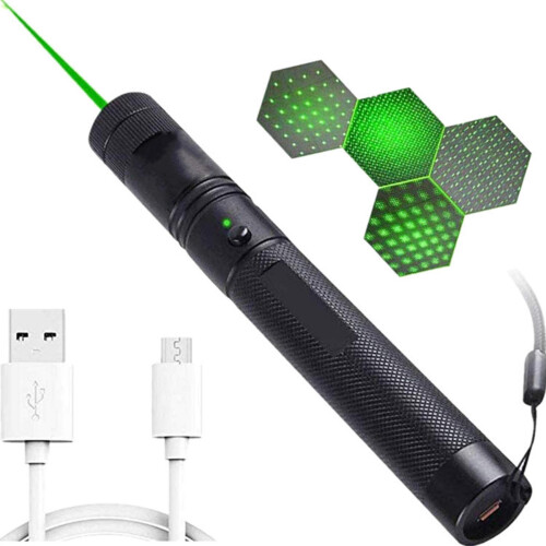 Portable USB Green Laser Battery Embedded Adjustable Laser Focus 303 2