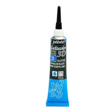 Peinture tissu - Pébéo - Setacolor 3D Glitter - Noir Scintillant - 20ml - Brillant