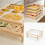 (double layers) Pasta Drying Rack Stackable Fresh Food Dryer with Net Shelf Tray 3