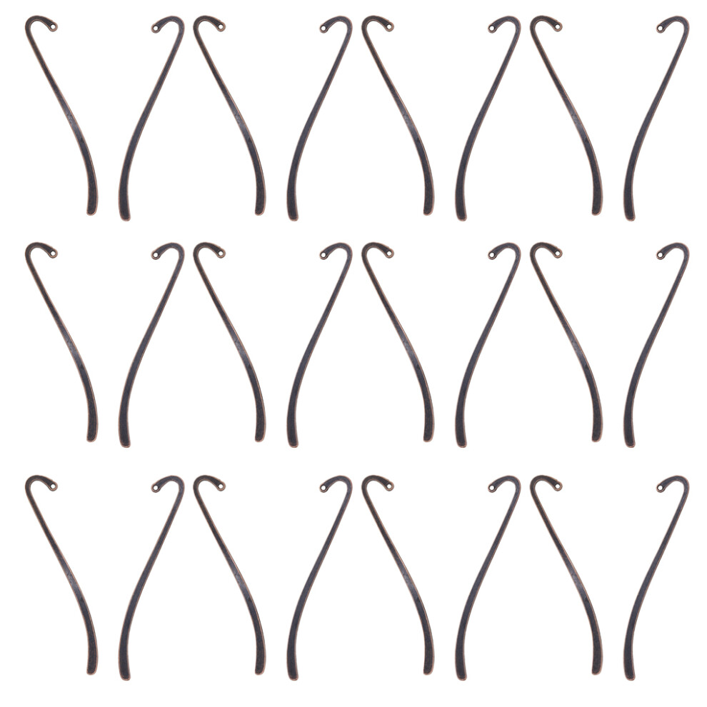 (Copper) 24 Pieces Hook Bookmark Jewelry Making Collectible DIY Crafts-image-OPC-PK9BXFD-NEW