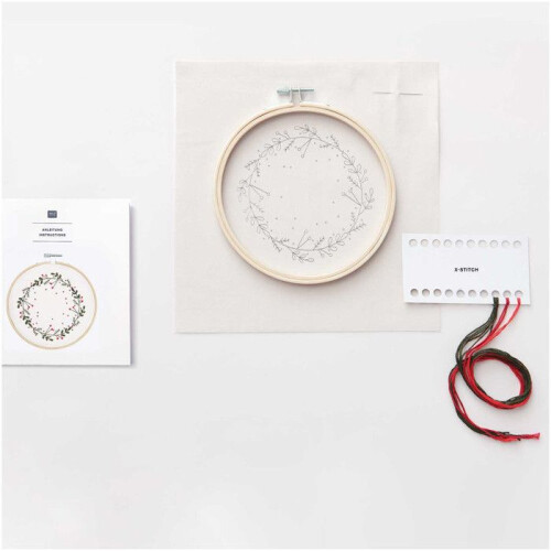 Kit de bordado coroa de Natal Ø 15 cm 1