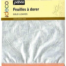 Blattgold - PEBEO - Silber - 12 Blätter - Für alle Untergründe - Einfache Anwendung