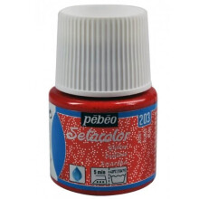 Peinture textile - Pébéo - Setacolor - Rubis N203 - 45ml - Paillettes pour tissus clairs