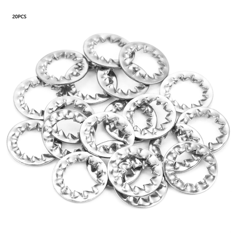 20pcs Stainless Steel Serrated External Toothed