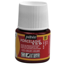 Porzellanfarbe - Pébéo - 150 Glänzendes Rubin N07 - Flasche 45ml - Glänzende Farben - Brennt bei 150C