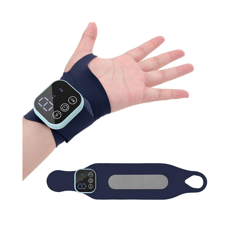 Hand Therapy Wrist Support with EMS Massage, Rechargeable Heat, 9 Intensity Levels, 5 Modes for Pain Relief and Recovery