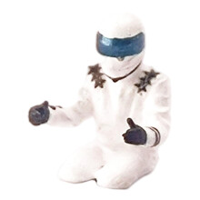 (Racer White) Miniature 164 Scale Painted Figure Driver Scene Decor Children Toy S