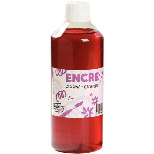 Flacon de 500 ml d'encre à dessiner orange