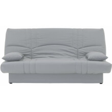 Canapé letto clic clac 3 posti - Tessuto Grigio chiaro - L 190 x P 92 cm - DREAM - Stile Contemporaneo