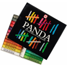 Pastels à l'huile - Panda - Coffret de 24 - Doux - Multi-supports - Mixte