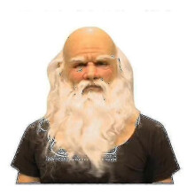 (A)Christmas Santa Claus Full Head Latex Mask Face Human Cosplay Costume