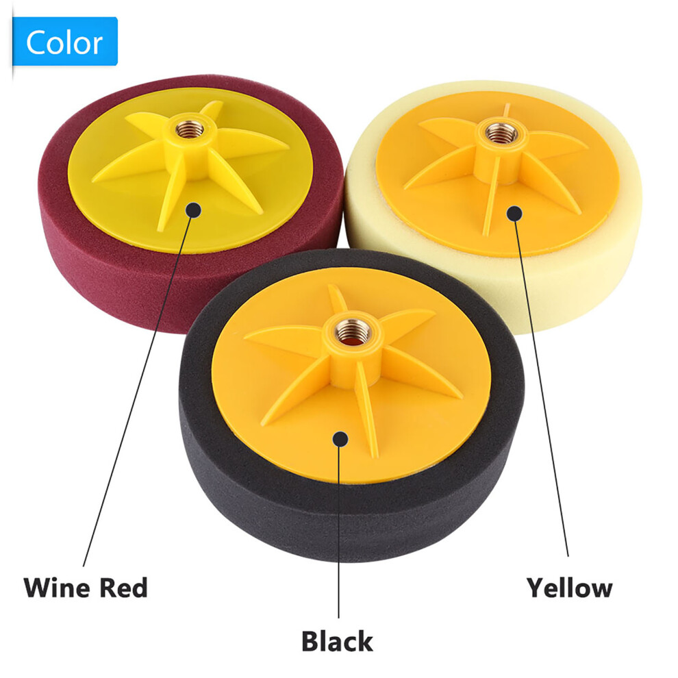 6Inch/15Cm Sponge Wheel Polishing Waxing Pad Kit 8320539660875