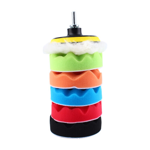 7Pcs 5" Sponge Polishing Waxing Buffing Pads Kit 1