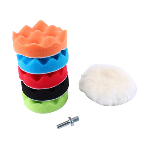 7Pcs 5" Sponge Polishing Waxing Buffing Pads Kit 2