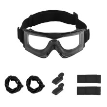 Airsoft Glasses with Clear Lenses, Black Tactical Glasses for Cosplay, Cycling, and Sports Games