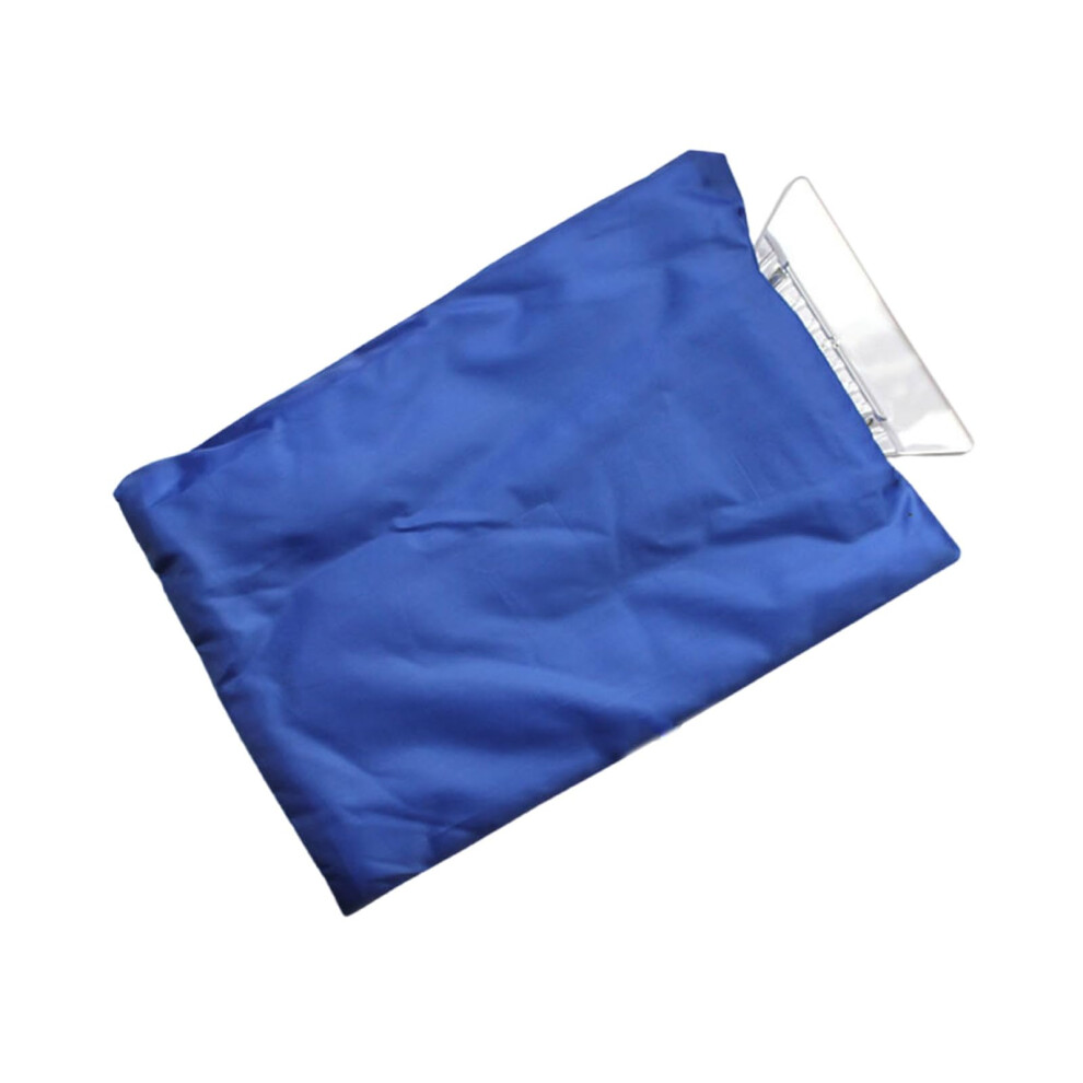 Auto Snow Shovel Ice Scraper Tool With Protective Covers And Warm Gloves For Safe Efficient Ice Removal, Blue 6482260336107