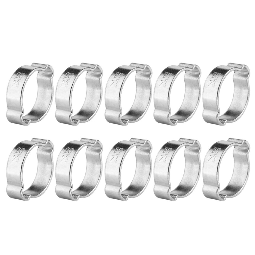 10pcs Zinc Plated Iron Galvanized Two Ear Hose