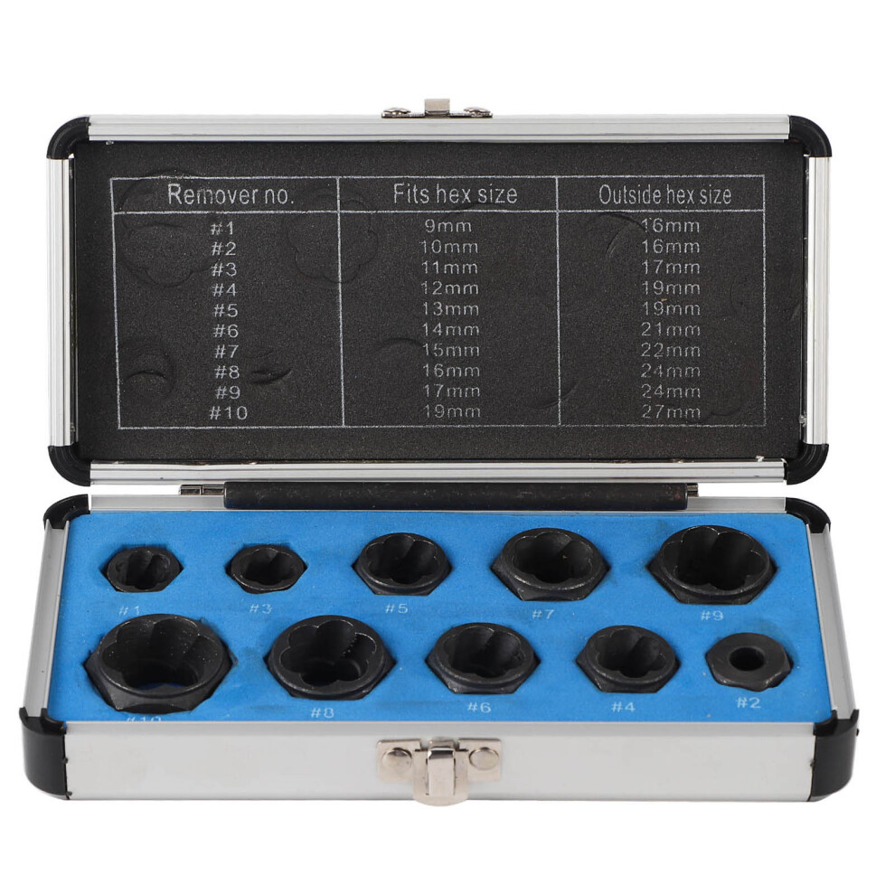 11pcs/ Set 9-19mm Damaged Nut Bolt Remover Stud