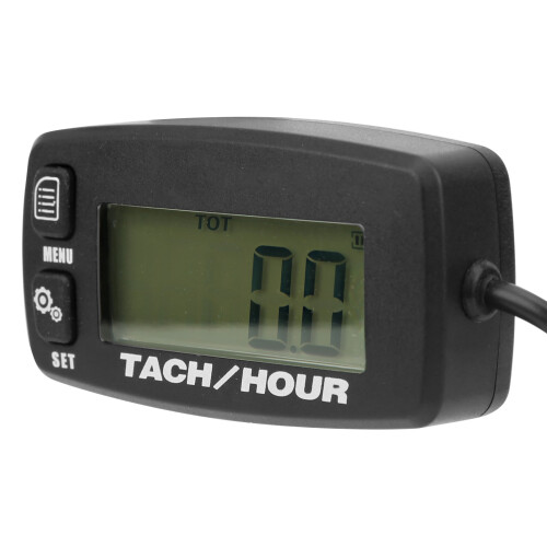 LCD Backlit Gauge Resettable Inductive Tachometer 1