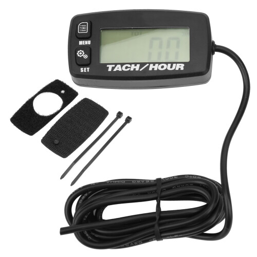 LCD Backlit Gauge Resettable Inductive Tachometer