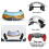 180 Wide Angle Motorcycle Rearview Mirror Aluminum ABS Silver 62x175mm 7