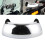 180 Wide Angle Motorcycle Rearview Mirror Aluminum ABS Silver 62x175mm 9
