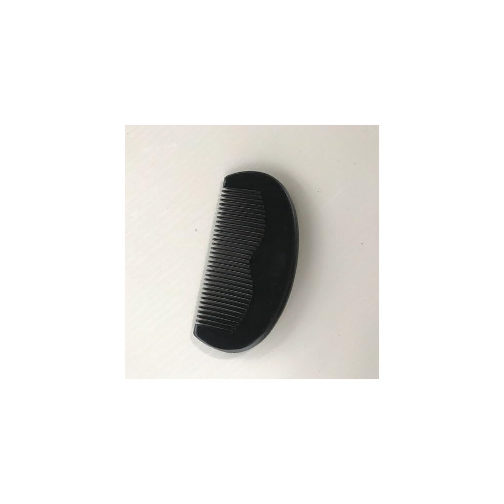 Unisex Black Natural Peach Wood Comb Pocket Size Anti-Static Detangling Hair Comb For Styling And Beard Care