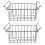 2 Pcs Freezer Wire Storage Basket PE Coated 10