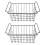 2 Pcs Freezer Wire Storage Basket PE Coated 9