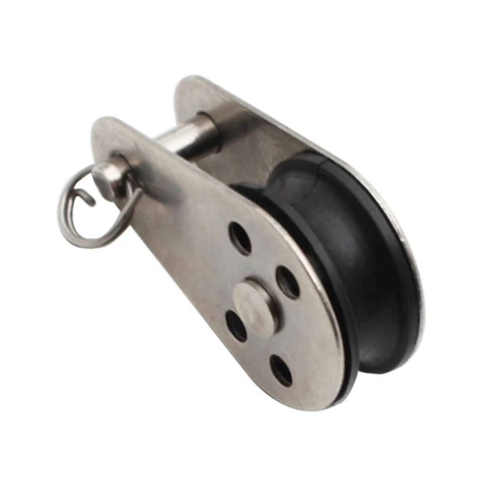 M25 Stainless Steel Pulley Wheel Block For Lifting Wire Rope, Towing Cable, And Rail Applications 6038364014757