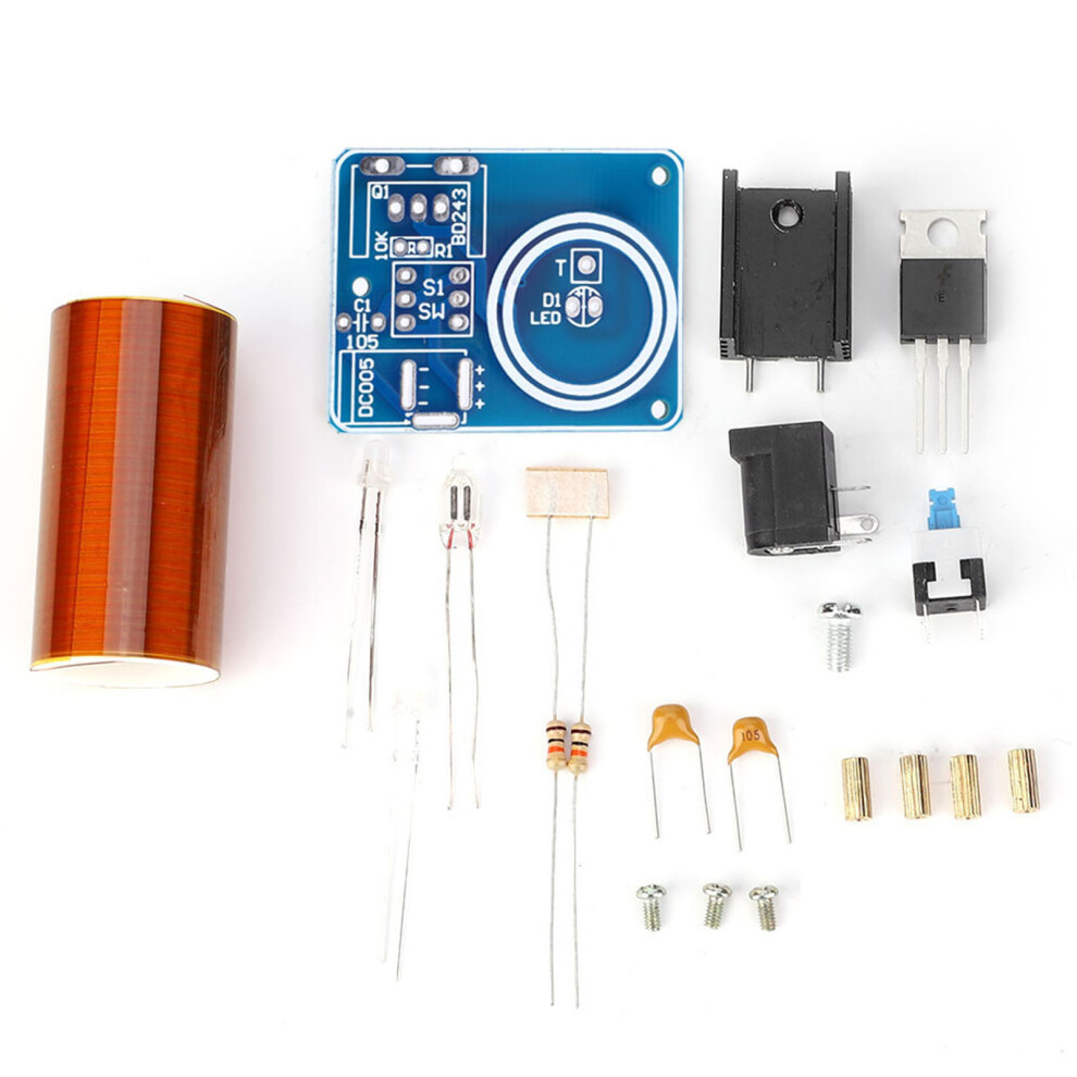 Mini Tesla Coil Remote LED Spark Module Kit