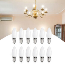 10 Stück E12 LED Glühbirnen 1,5W Warmweiß für Decken- und Wandbeleuchtung Zuhause