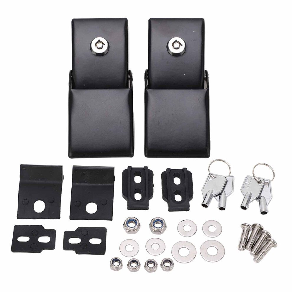 Anti Theft Metal Locking Hood Lock Catch Latches Black 8320539662503