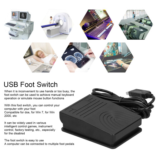 USB Foot Switch Control Pedal for Gaming, Testing & Instruments 2