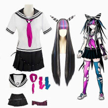 (S-Full set with wig)Danganronpa Mioda Ibuki Cosplay Costume Halloween Carnival Party Costume