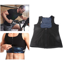 Herren Körperschmuck Sauna-Weste Taillentrainer Tank-Top Hemd 2XL/3XL Schlank fit