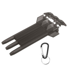 Universelle ABS Dart-Hülle mit 3 Schienen, Aluminiumriss-Schnalle, kompakt und schwarz