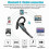 Trucker Wireless Bluetooth 51 Earpiece Headset Dual Mic Earbud Noise Cancelling 21