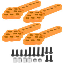 4 Stück verstellbare Aluminium-RC-Dämpferhalterungen für 1/10 Crawler Orange