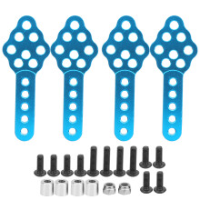 Set aus 4 verstellbaren Dämpfungshalterplatten für 1/10 RC-Crawler Blau Blau