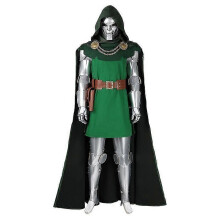 (L-2) Fantastiska Fyra Doctor Doom Cosplay Kostym Jumpsuit Med Cape