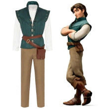(XS) Flynn Rider Cosplay-Kostüm für Herren, „Rapunzel – Neu verföhnt“ inspiriertes Outfit mit Hemd,